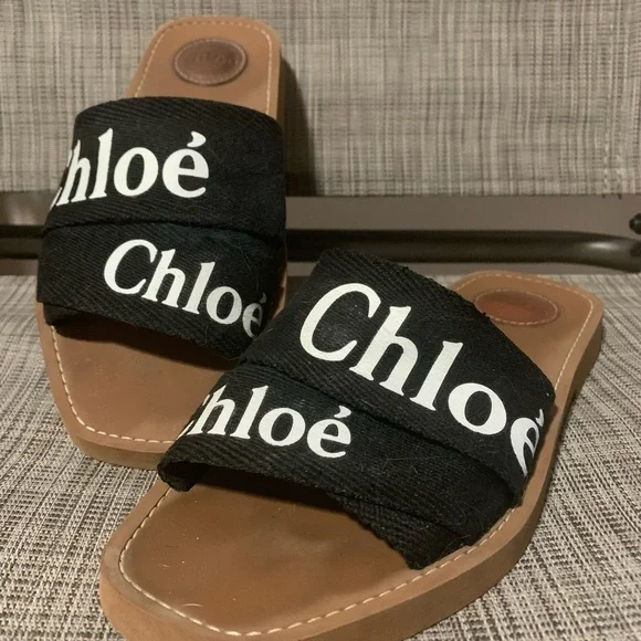 Chloe Black and Tan Sandals - Picture 2 of 6